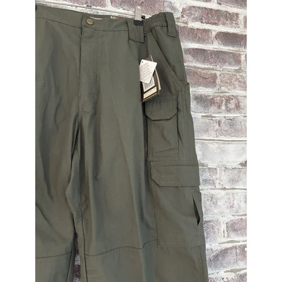 5.11 Tactical Mens Size 38x32 Army Green Canvas Cargo Pants Security Guard NEW - Picture 3 of 9